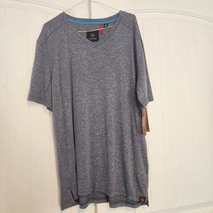 NWT Men's Navy Heather V-neck t-shirt, size L